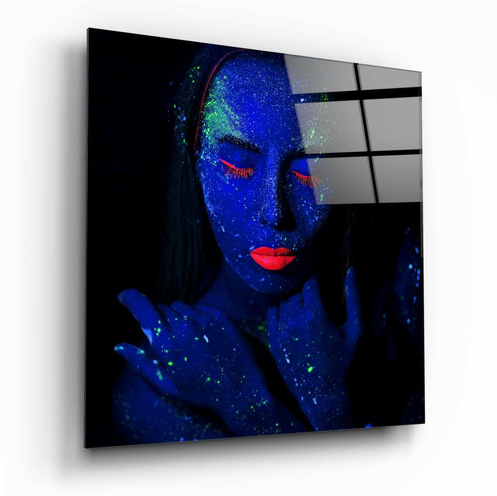 Woman Portrait Glass Wall Art.