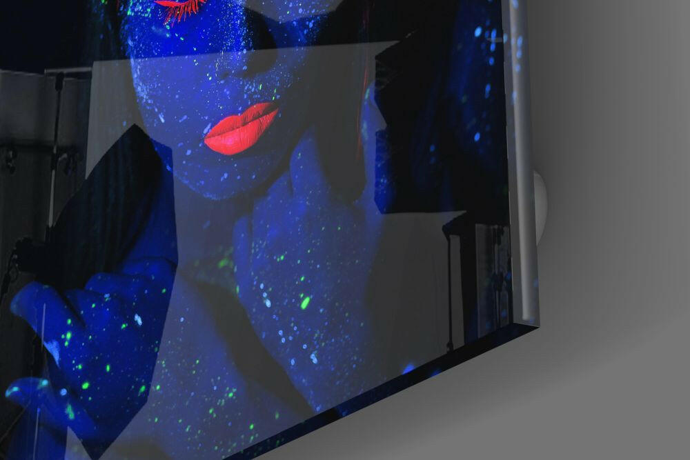 Woman Portrait Glass Wall Art.