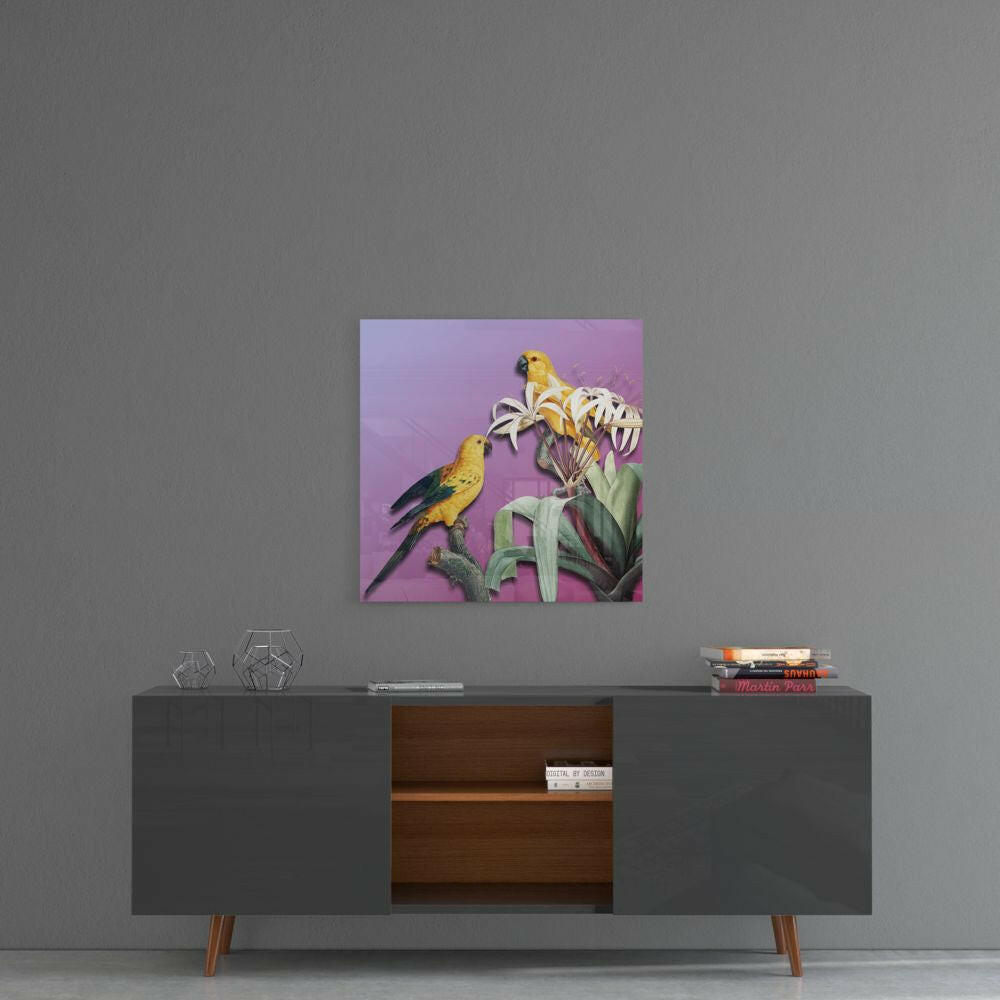 Parrot Glass Wall Art.