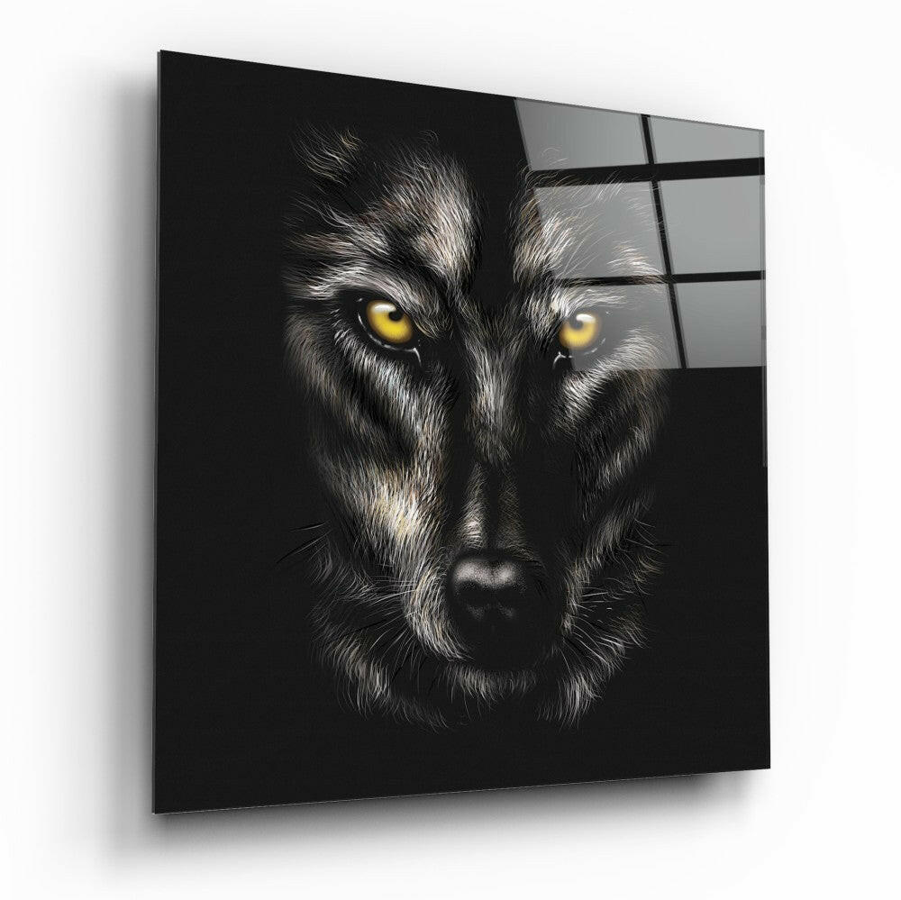 Eyes of the Wolf Glass Wall Art.