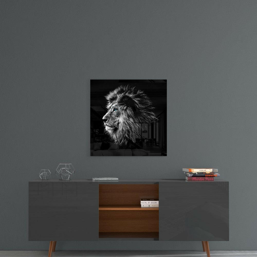 Lion Glass Wall Art.