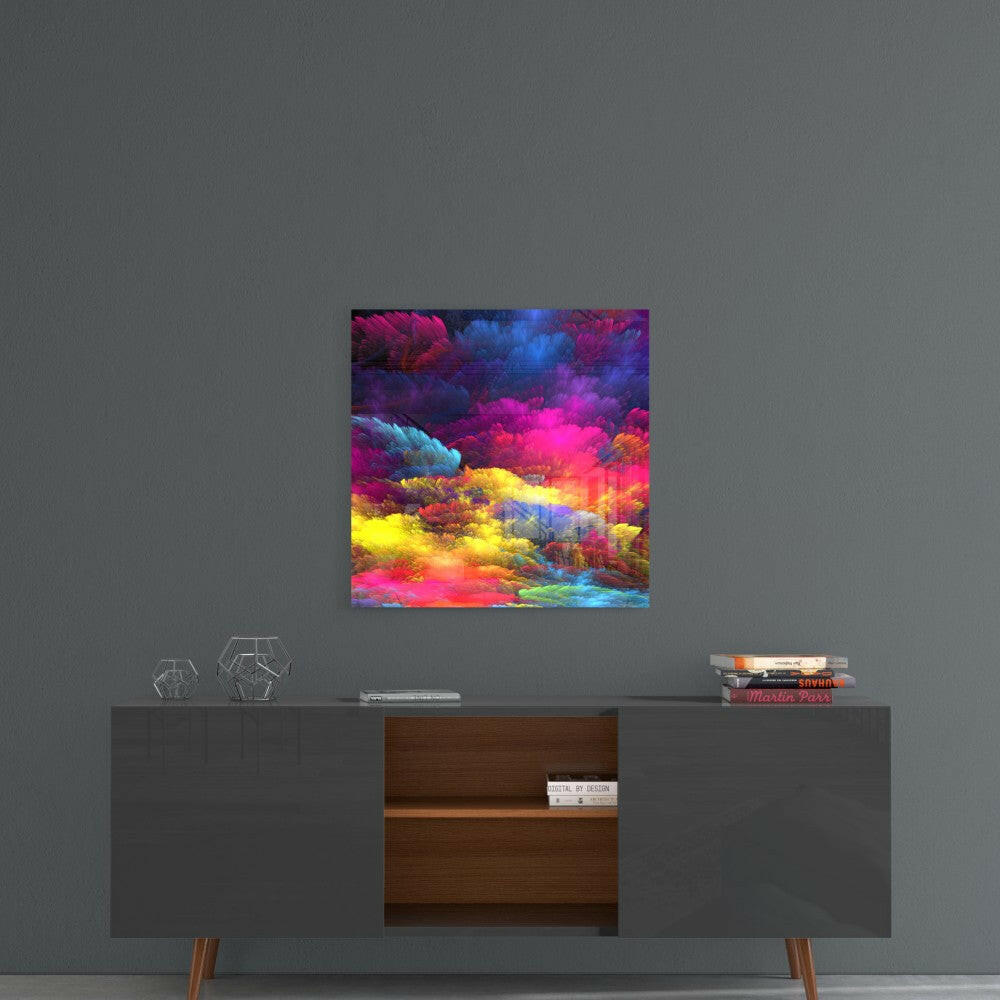 Color Explosion Glass Wall Art.