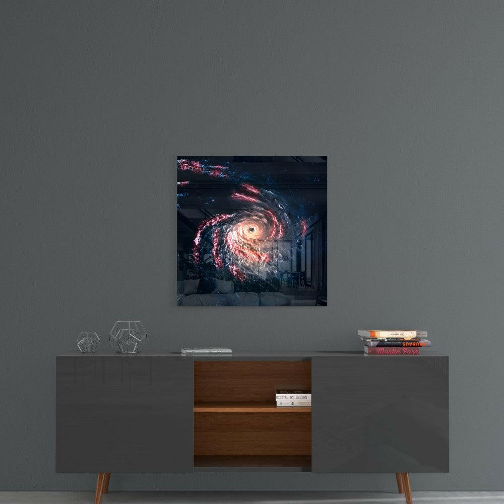 Space - Black Hole Glass Wall Art.