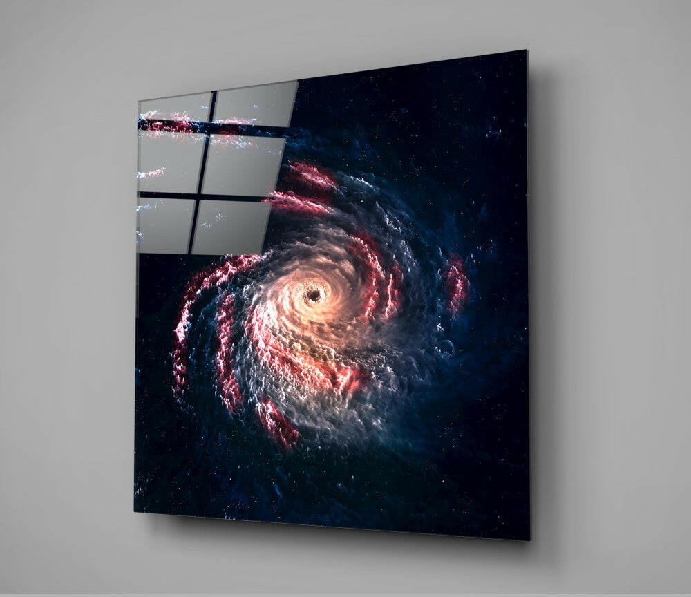 Space - Black Hole Glass Wall Art.