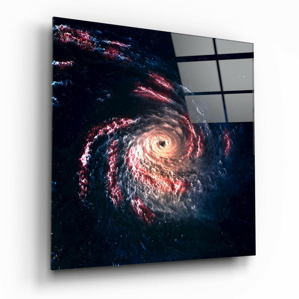 Space - Black Hole Glass Wall Art.