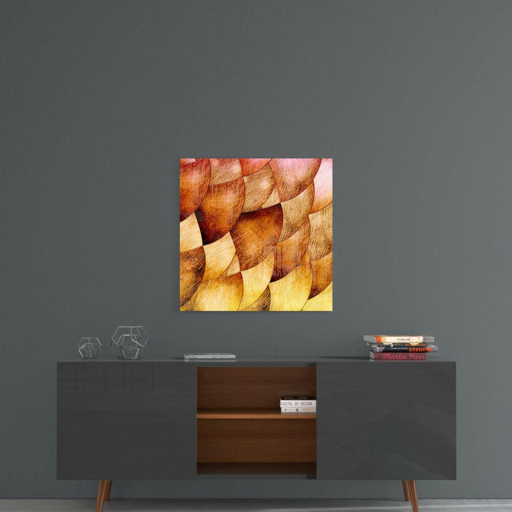 Gold Shells Glass Wall Art.