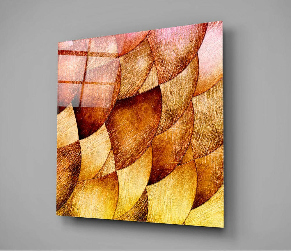 Gold Shells Glass Wall Art.
