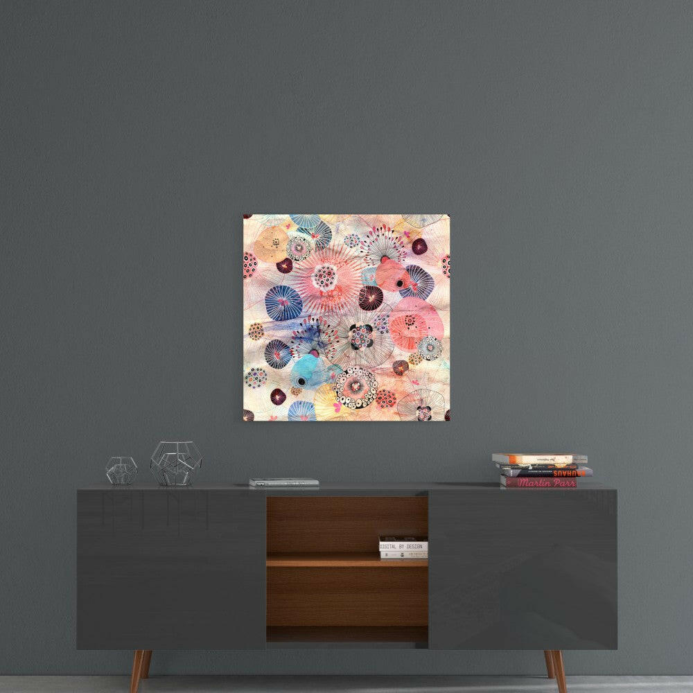 Alternative Flowers Glass Wall Art.
