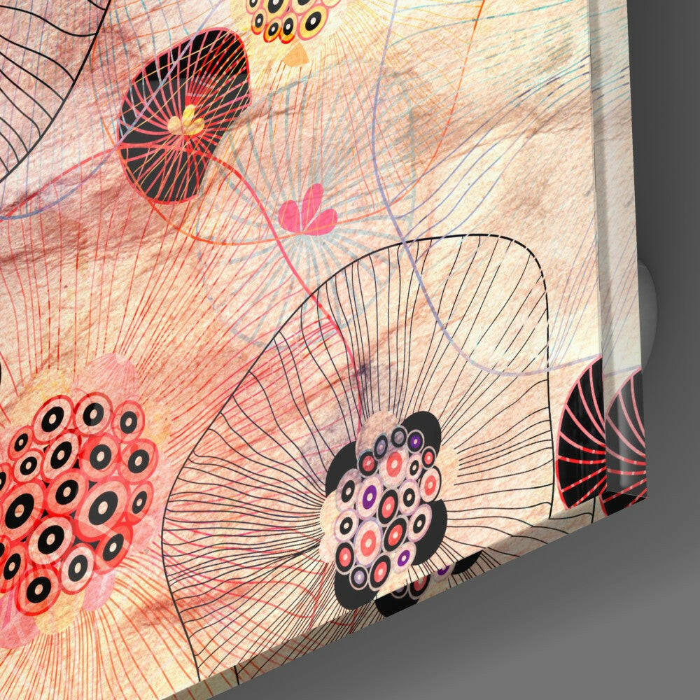 Alternative Flowers Glass Wall Art.