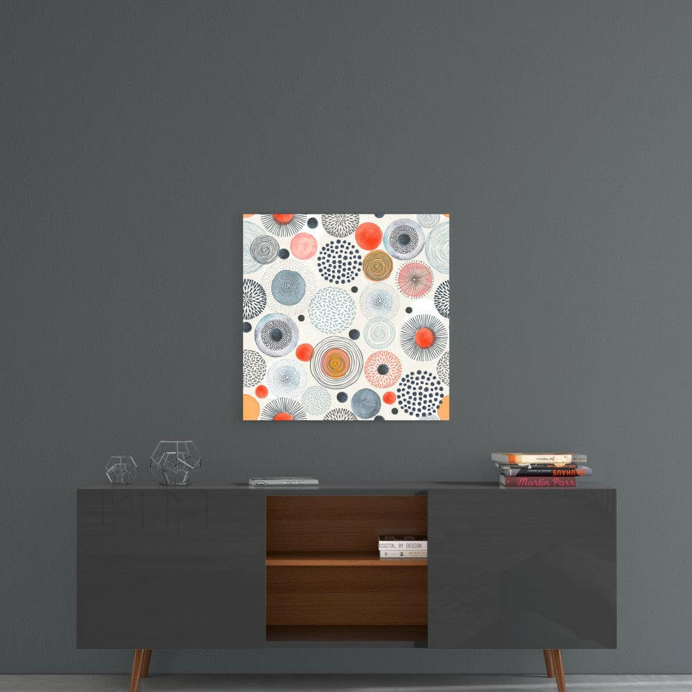 Dot to Flower Glass Wall Art.