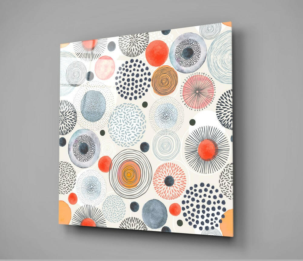 Dot to Flower Glass Wall Art.