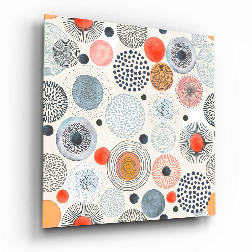 Dot to Flower Glass Wall Art.