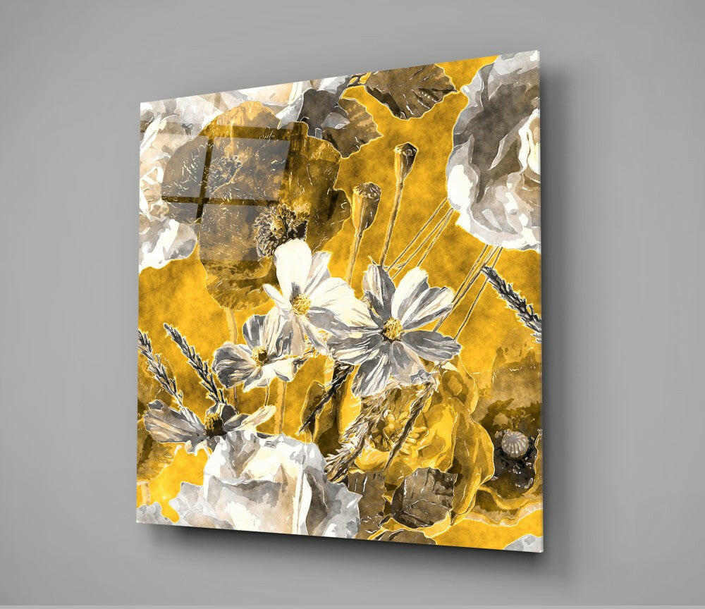Daisies Glass Wall Art.