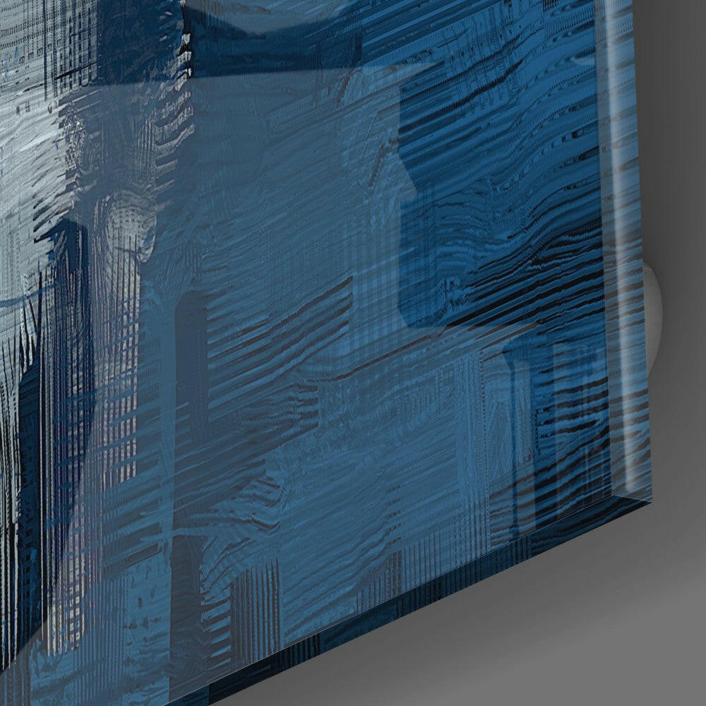 Blue Touch Glass Wall Art.