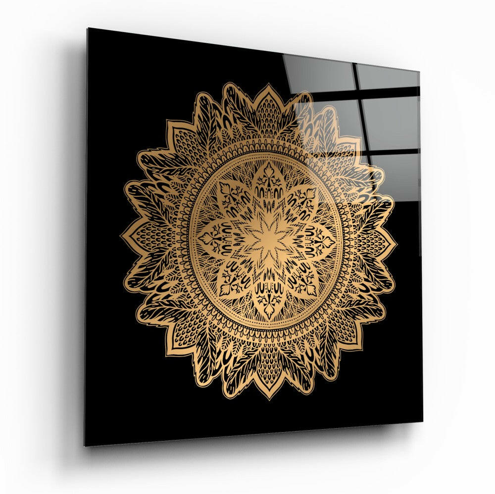 Nostalgic Lace Motif Glass Wall Art.