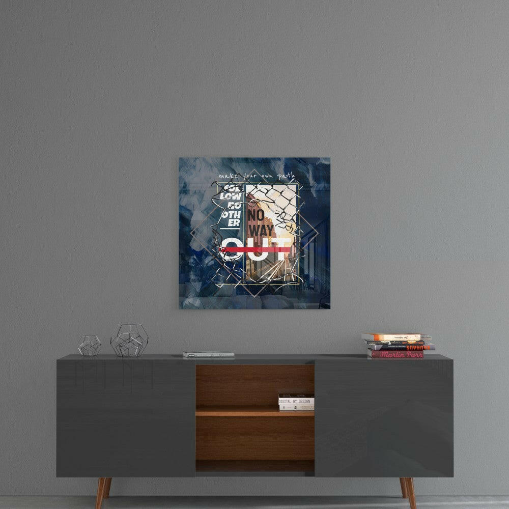 Words - Draw Your Way Glass Wall Art.