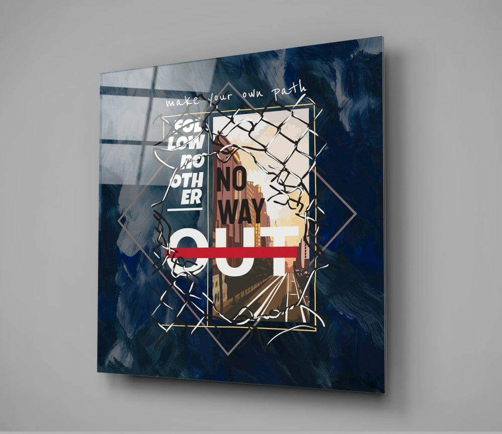 Words - Draw Your Way Glass Wall Art.