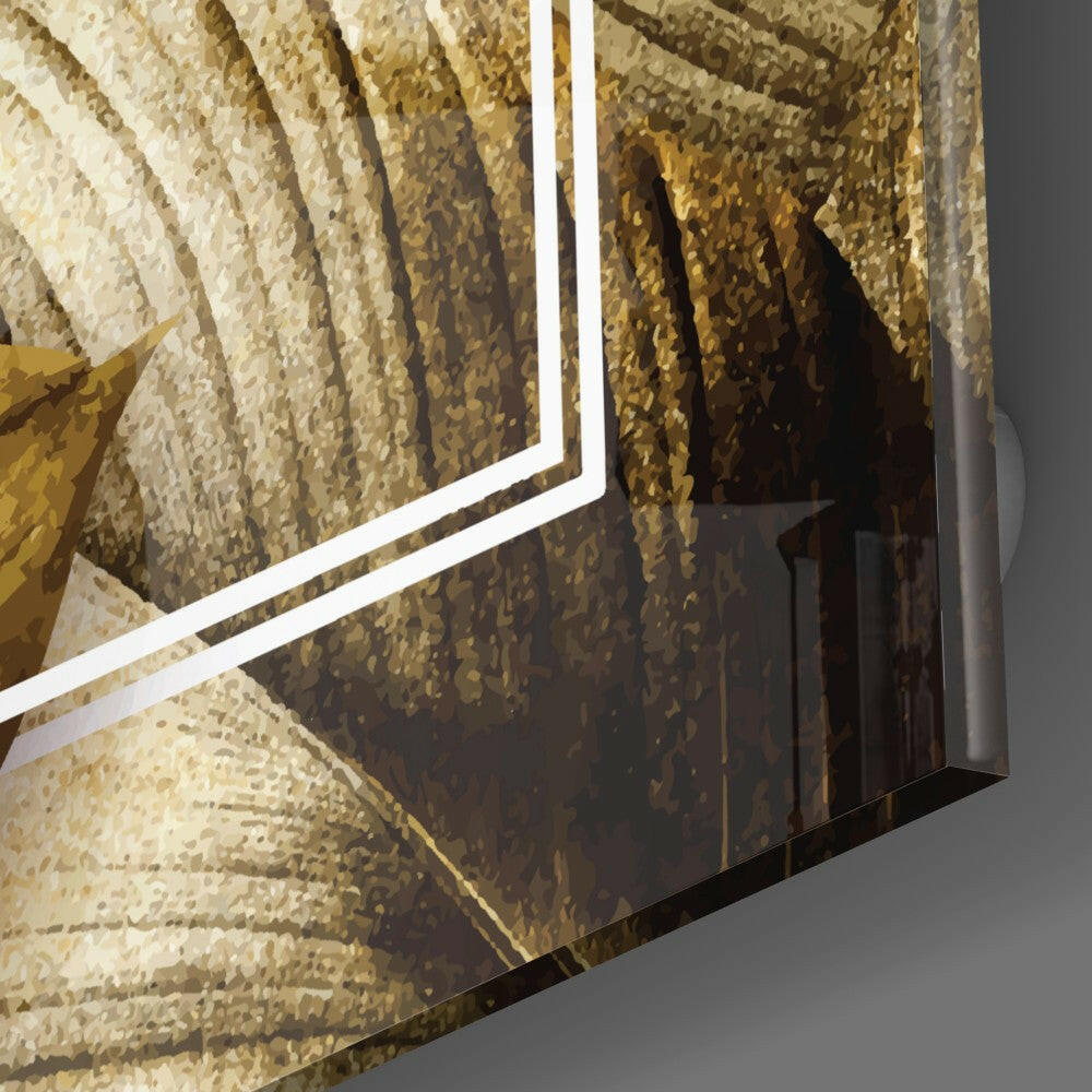 Gold Leaf Glass Wall Art.