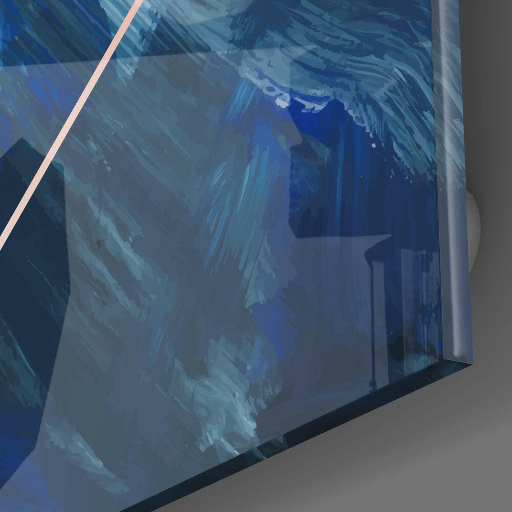 Pouring Clouds Glass Wall Art.