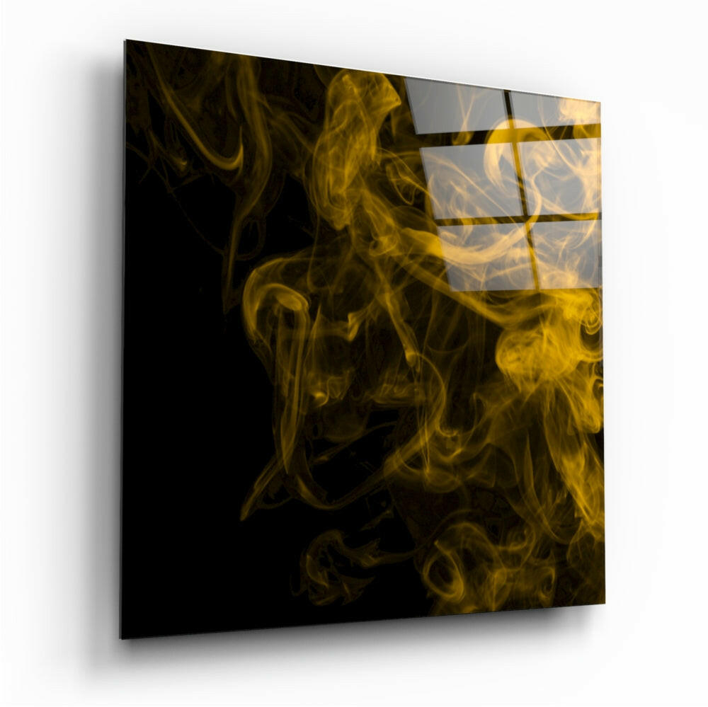 Yellow Smoke Glass Wall Art.