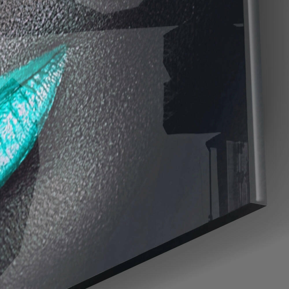 Blue Lashes Glass Wall Art.