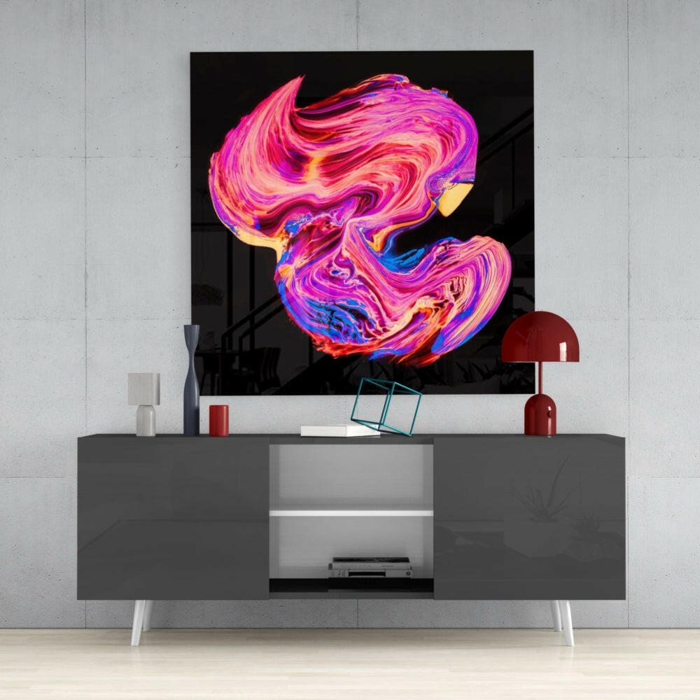 Dance of Colors Glass Wall Art.