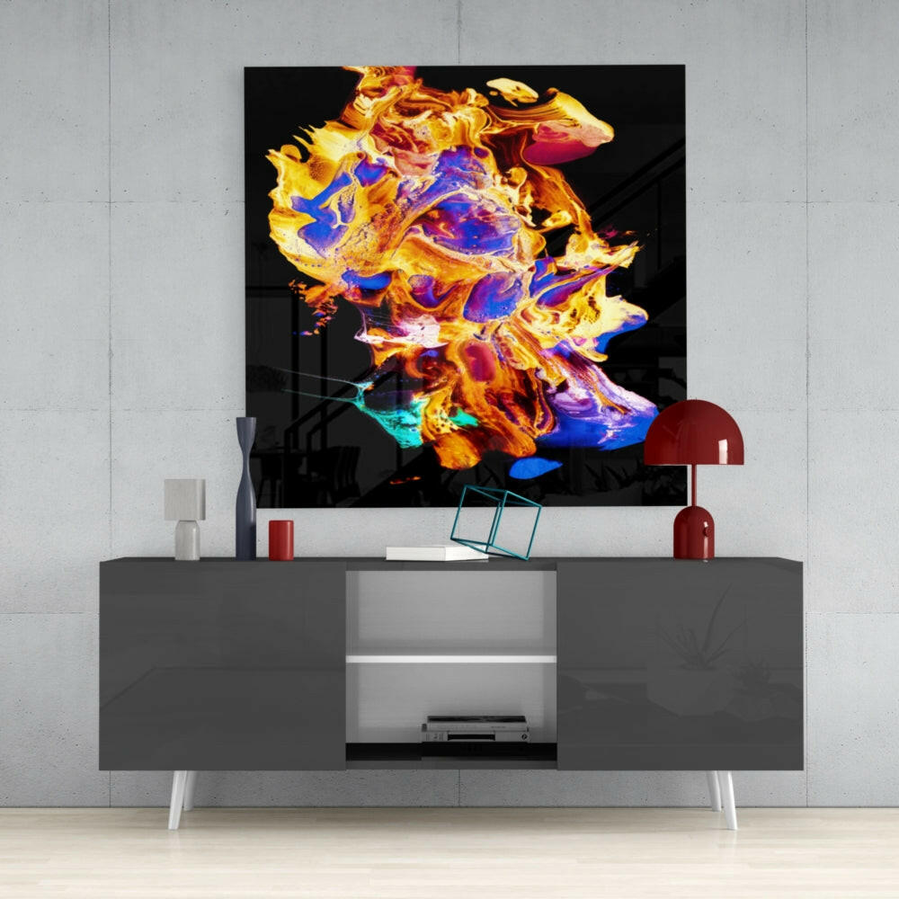 Dance of Colors Glass Wall Art.