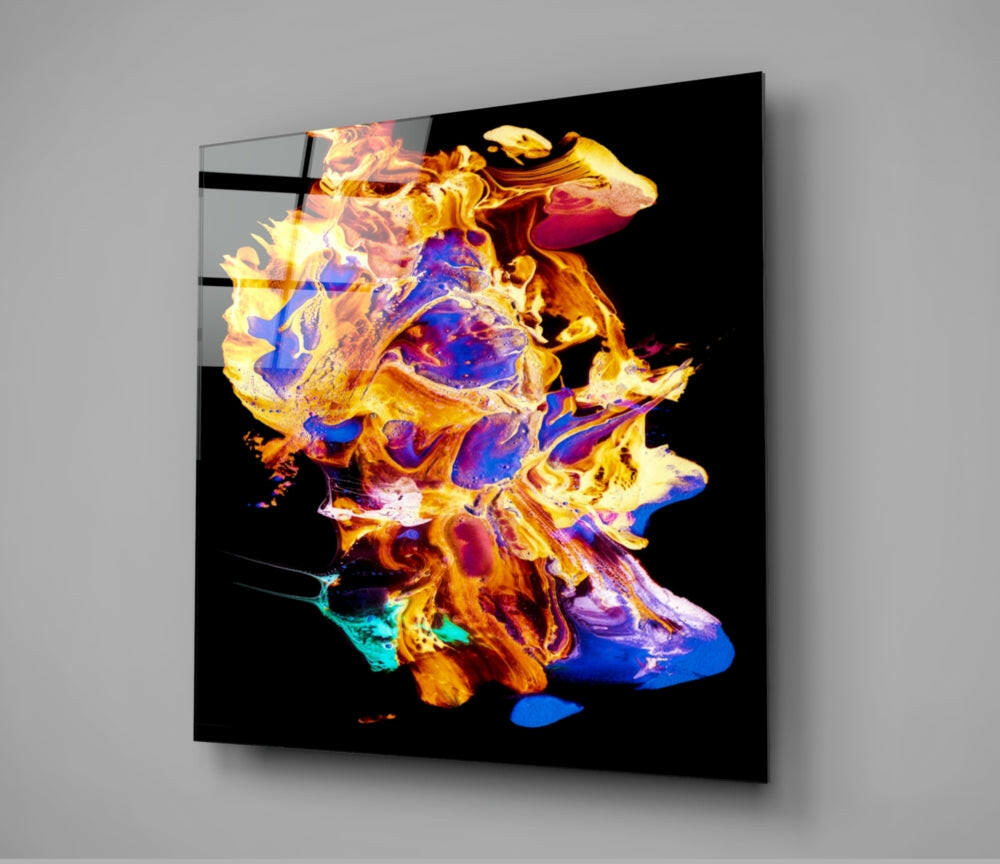 Dance of Colors Glass Wall Art.