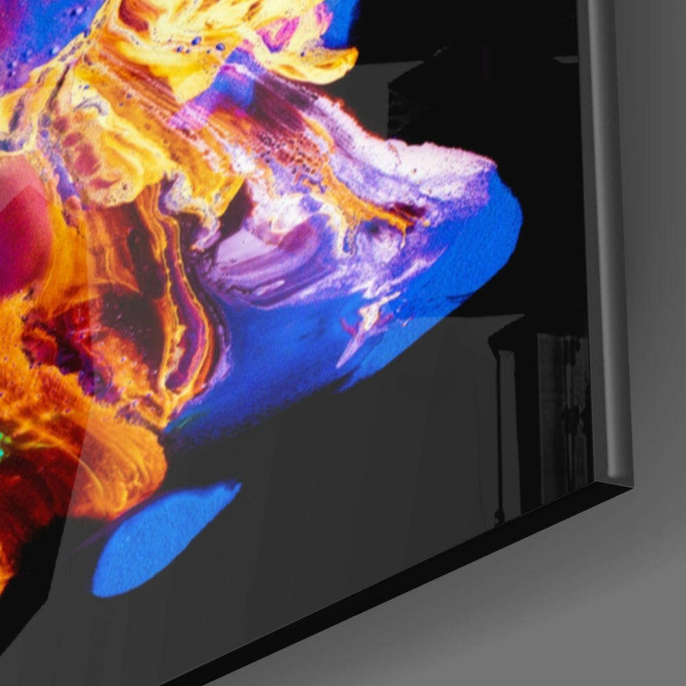 Dance of Colors Glass Wall Art.