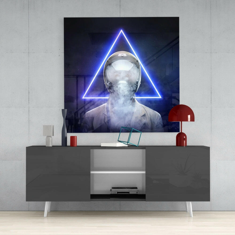 Geometric Thoughts Glass Wall Art.
