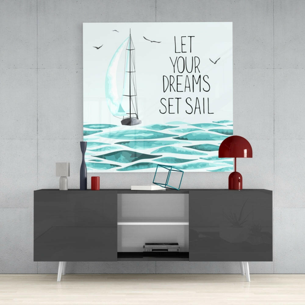 Dreams Glass Wall Art.