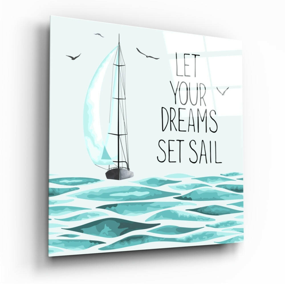 Dreams Glass Wall Art.