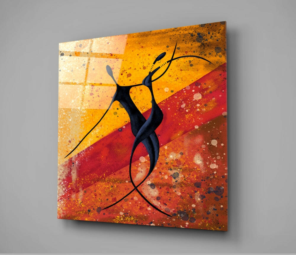 Dance of Shadows Glass Wall Art.