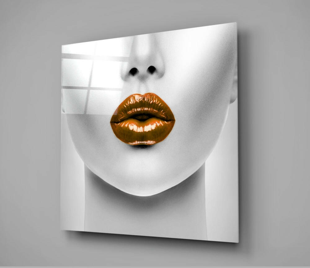 Lips Glass Wall Art.