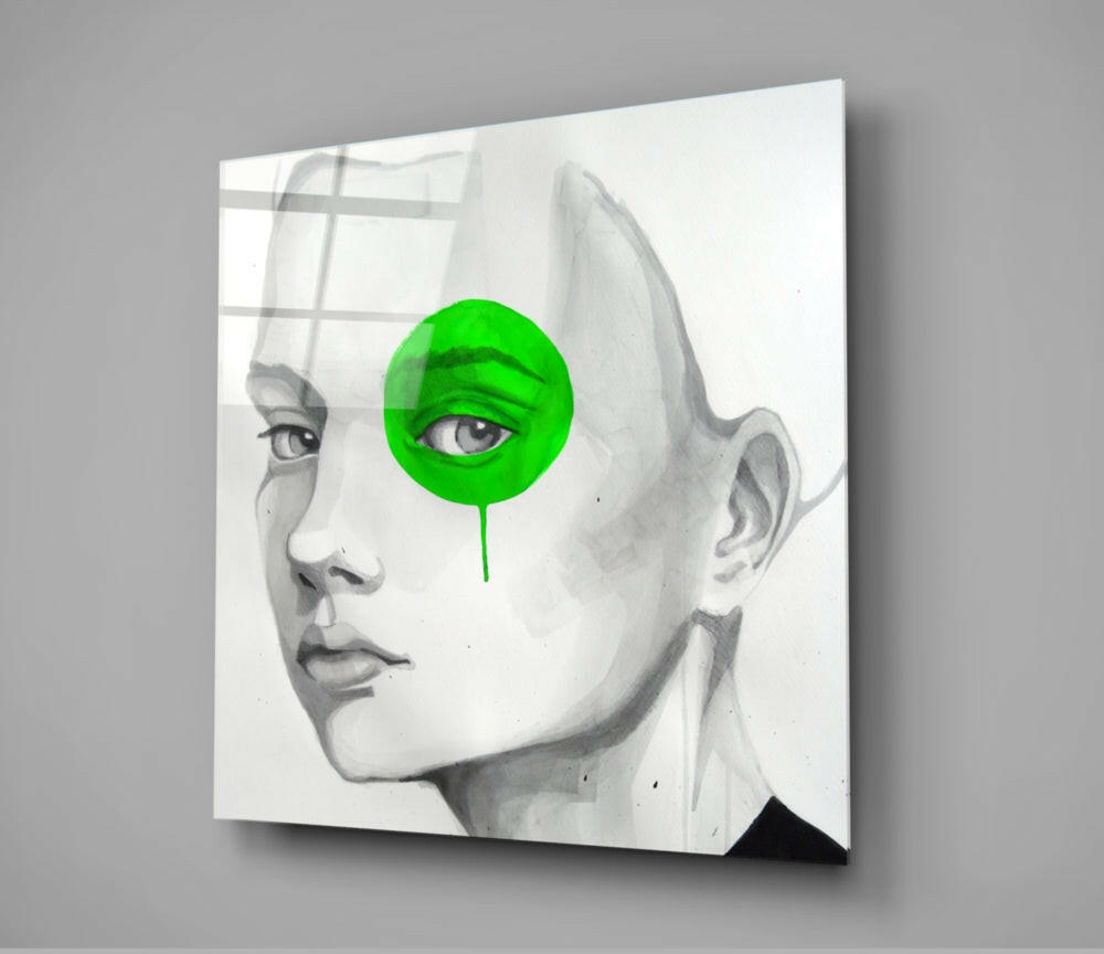Green Look Glass Wall Art.