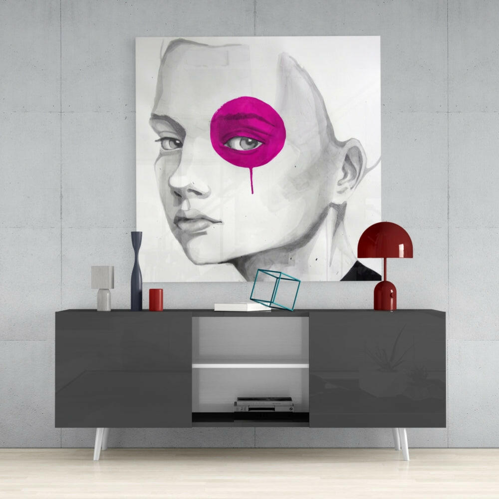 Pink Look Glass Wall Art.