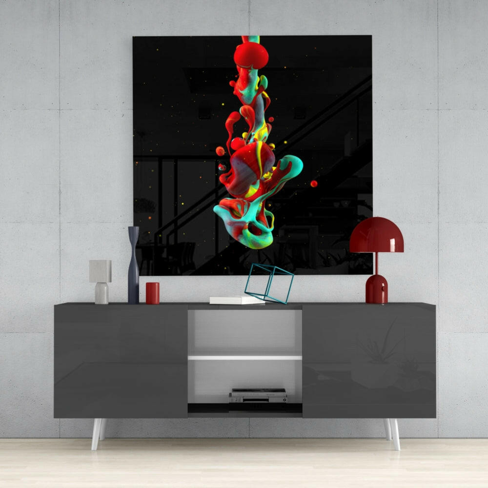 Dance of Colors Glass Wall Art.