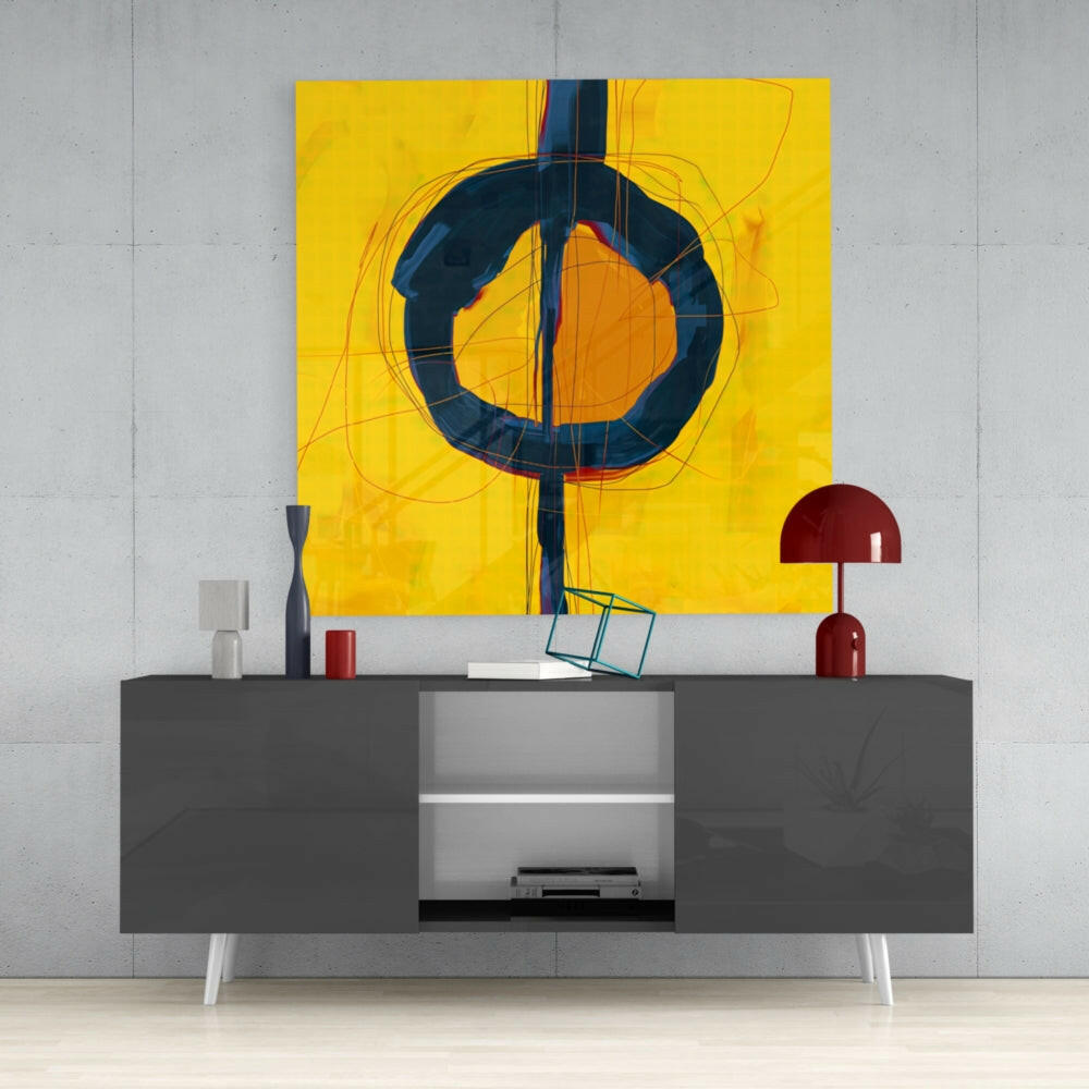 Abstract Glass Wall Art.