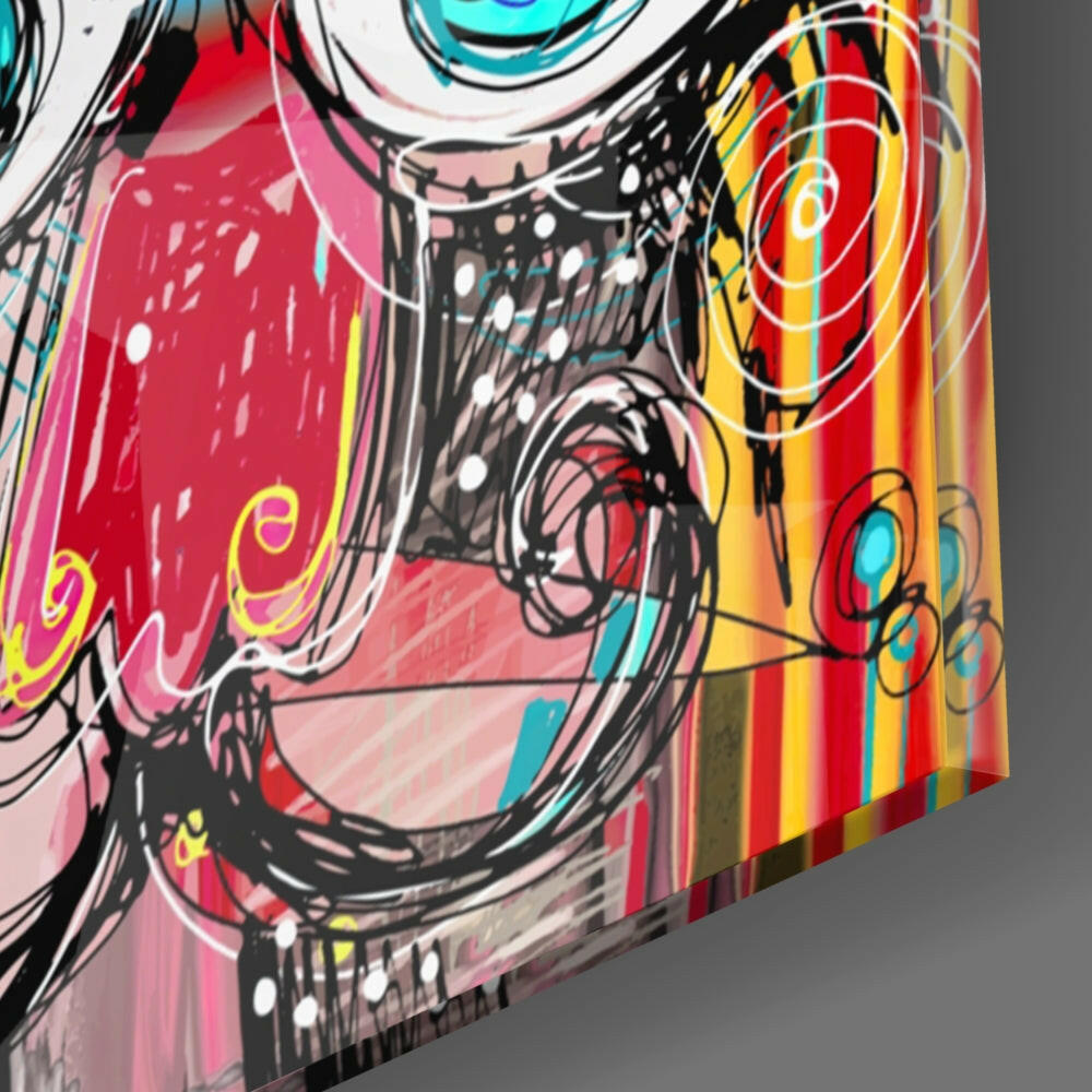 Abstract Glass Wall Art.
