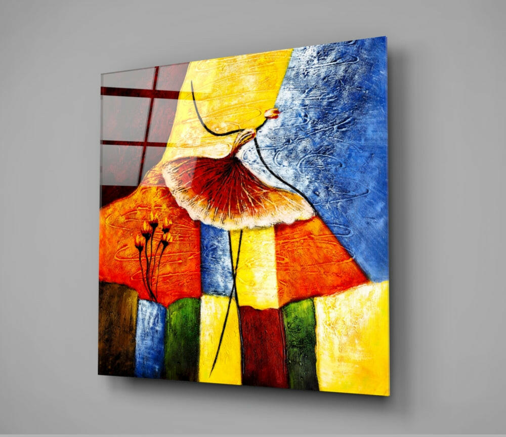 Abstract Glass Wall Art.
