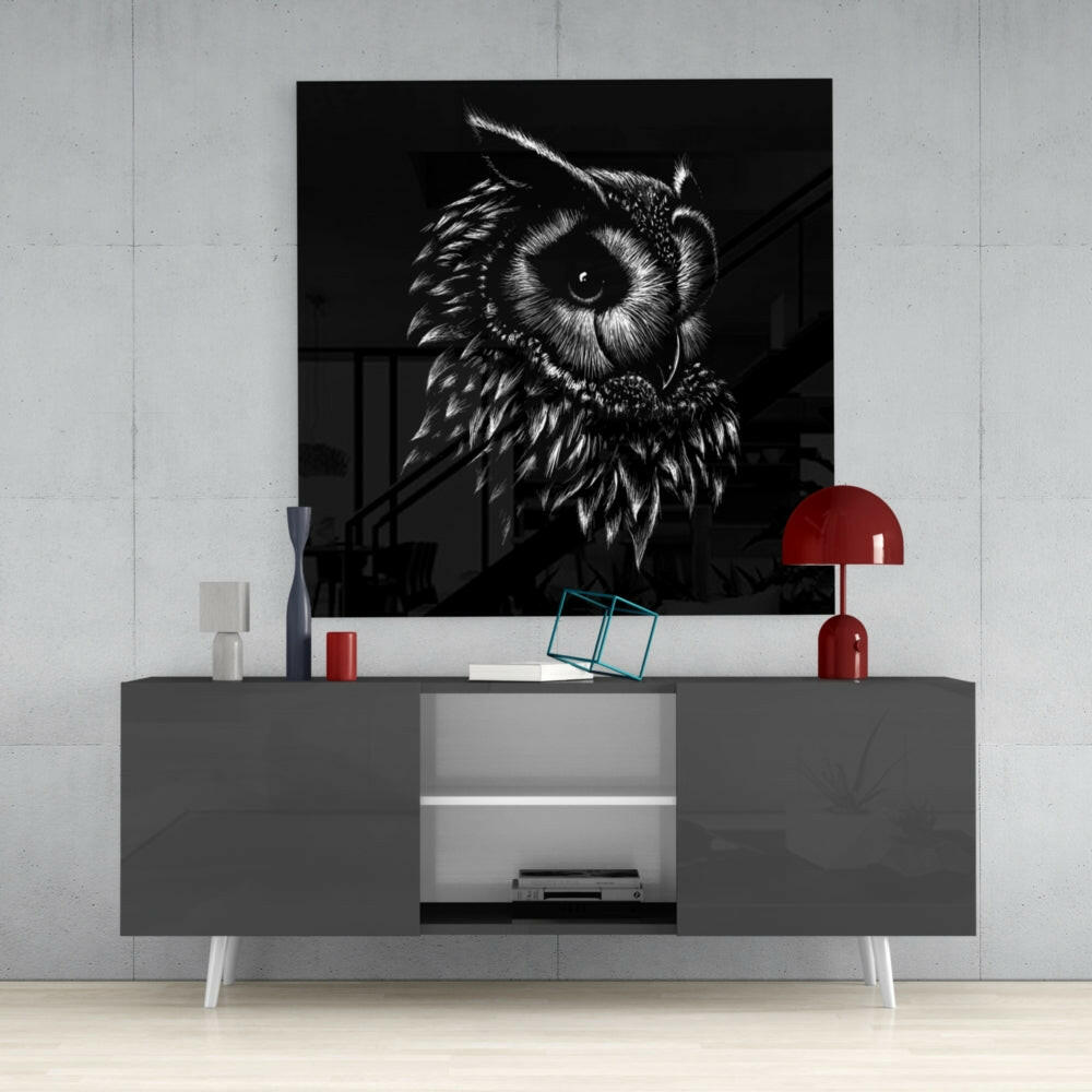 Owl Glass Wall Art.