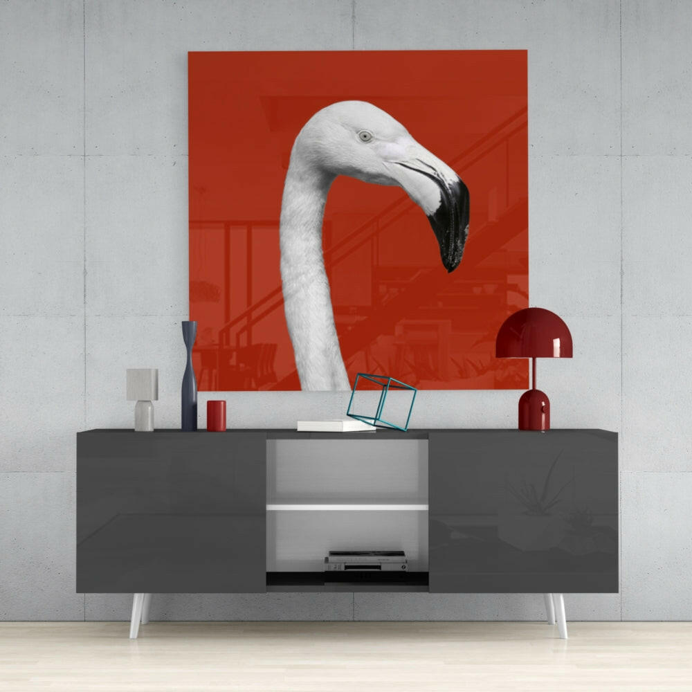 Flamingo Glass Wall Art.