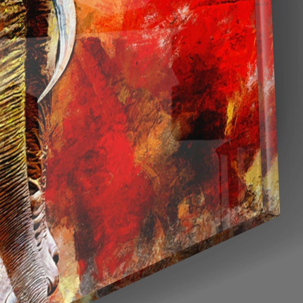 Elephant Glass Wall Art.
