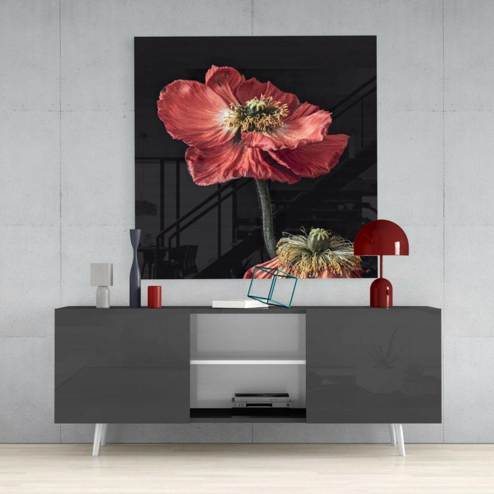 Flower Glass Wall Art.
