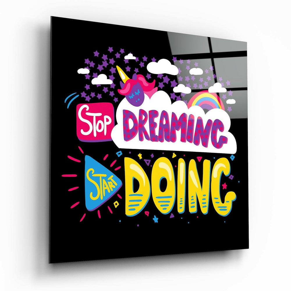 “Start Doing” Glass Wall Art.