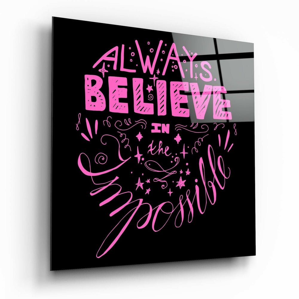 “Change Your World” Glass Wall Art.
