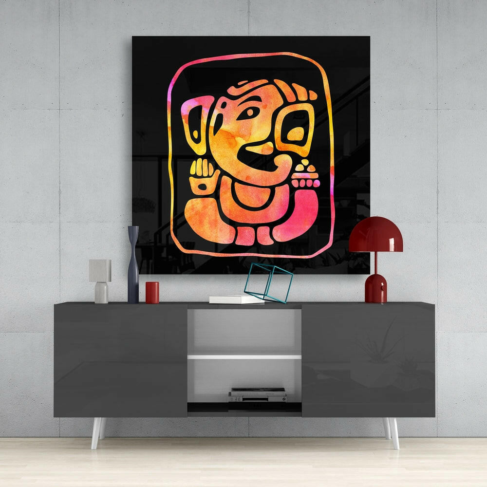 Ganesha Glass Wall Art.
