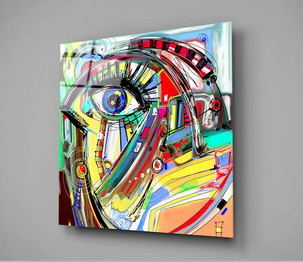 Abstract Glass Wall Art.