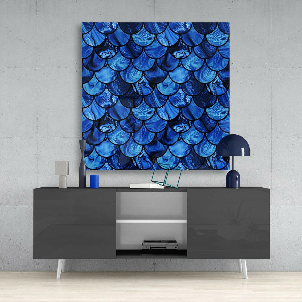 Fish Scale Glass Wall Art.
