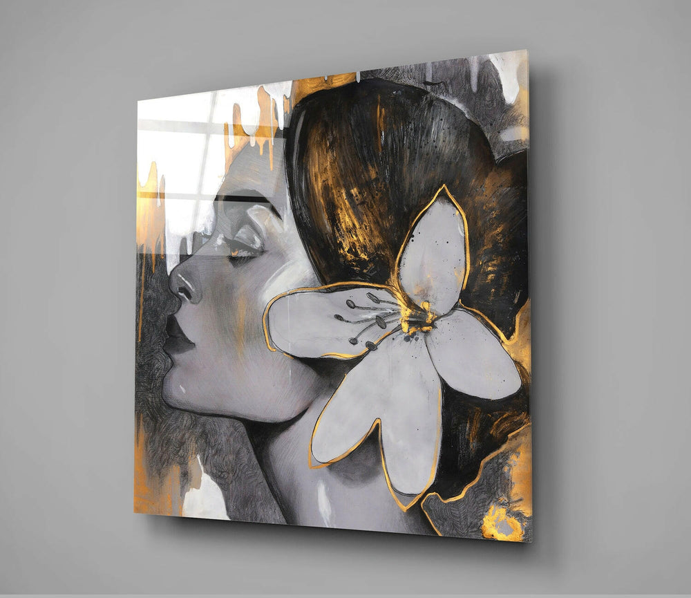 Flower Crown Glass Wall Art.